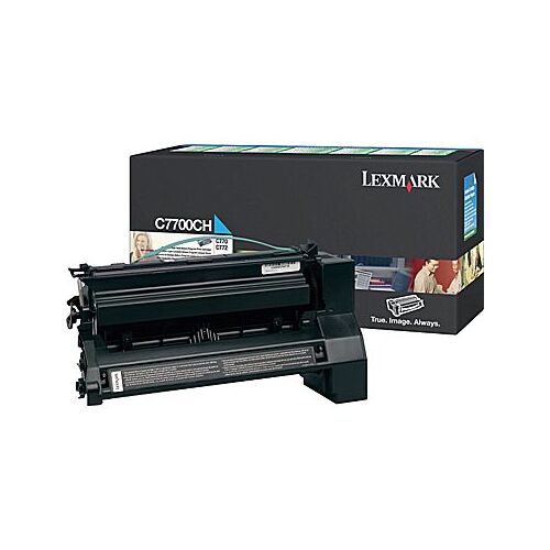 LEXMARK C7700CH CYAN TONER RETURN PROGRAM YIELD 10000 PAGES FOR C772