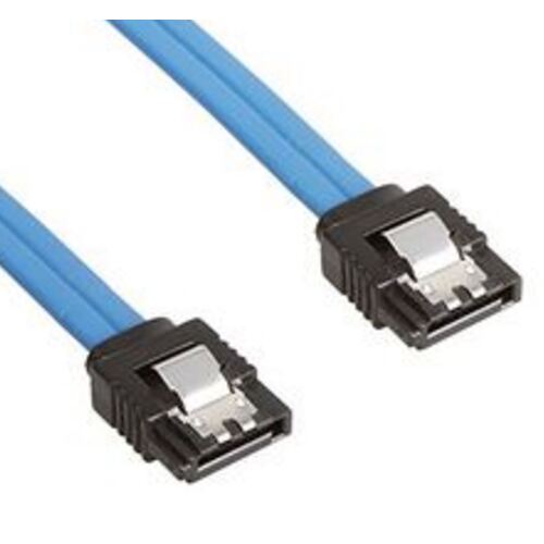 ASTROTEK SATA 3.0 Data Cable 30cm Male to Male Straight 180 to 180 Degree with Metal Lock 26AWG Blue CB8W-FC-5080