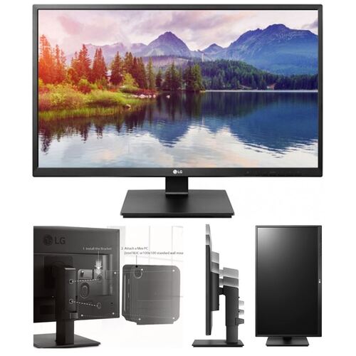 LG 23.8' IPS 5ms Business. Full HD, Monitor w/HAS PIVOT - VGA/DVI/HDMI/DP USB Speakers VESA100mm Height Adjust Stand