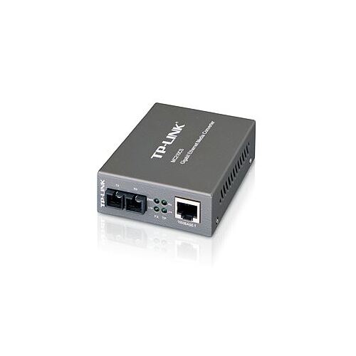 TP-LINK MC210CS Gigabit Ethernet RJ45 to SC Fiber Single-Mode Media Converter Extends Distance up to 15km