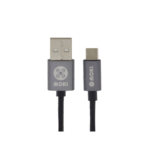 MOKI Braided MicroUSB SynCharge Pocket Cable 10cm