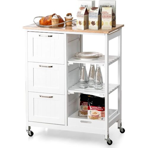 Kitchen Island on Wheels with Storage