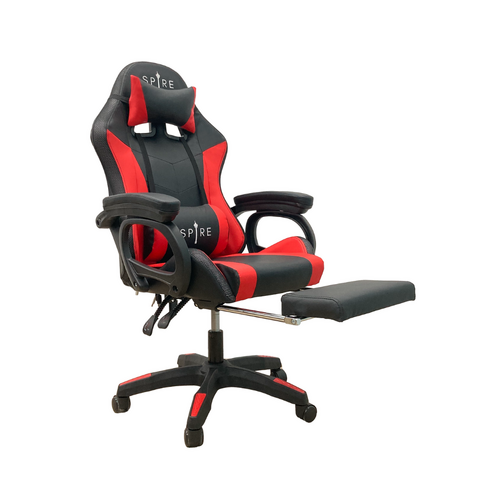 Spire ONYX LED, Bluetooth, Massage Gaming Chair Red/Black