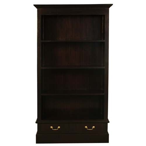 Tasmania 2 Drawer Bookcase (Chocolate)