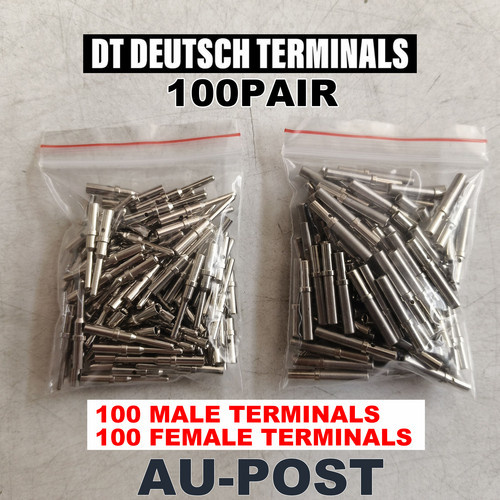 100 Pairs Deutsch Solid Terminal No.16 Contact Pins Male Female Connector Plug