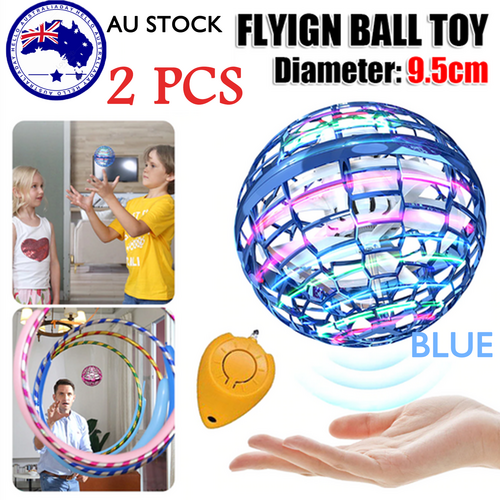 2pcs BLUE Flying Ball Mini Hand UFO Toys Drone Helicopter Hover Quadcopter Kids Toys Gifts