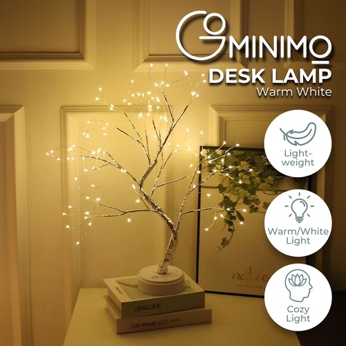  Bonsai Fairy LED Lighted Tree Table Desk Lamp Warm White