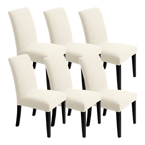 6pcs Dining Chair Slipcovers/ Protective Covers (Beige) GO-DCS-106-RDT