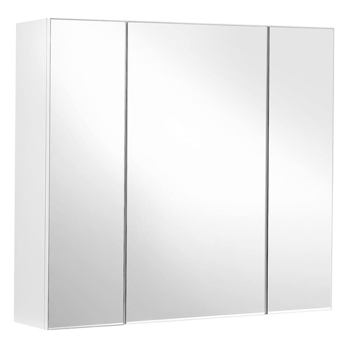 Bathroom Wall Cabinet with Mirror and Adjustable Shelf White BBK22WTV1