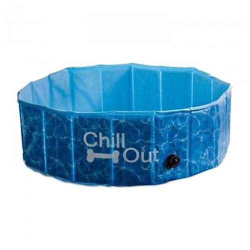 S Dog Swimming Pool - Chill Out Plastic Pet Puppy Bath Splash Fun 