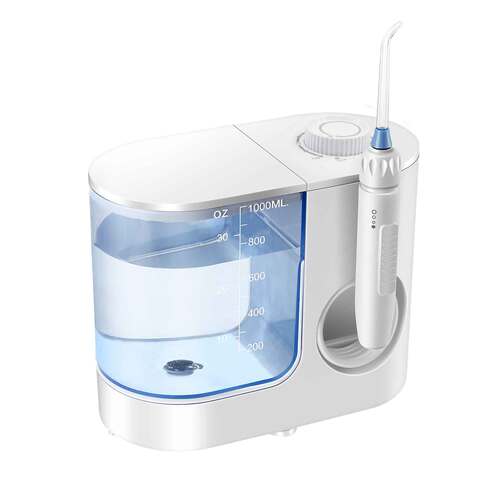 Water Jet Dental Flosser 1000ml White - Electric Oral Pressure Irrigator