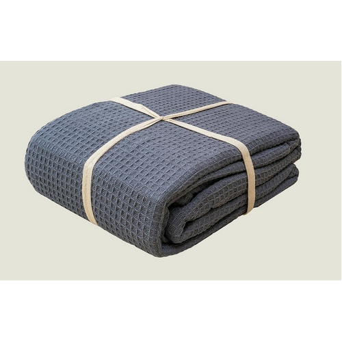 Cotton Woven Waffle Blanket 228 x 228 cm