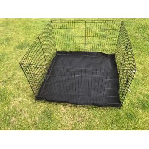 24' Dog Rabbit Playpen Exercise Puppy Enclosure Fence With Canvas Floor