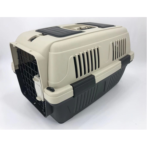 Medium Portable Dog Cat House Pet Carrier Travel Bag Cage+Safety Lock & Food Box