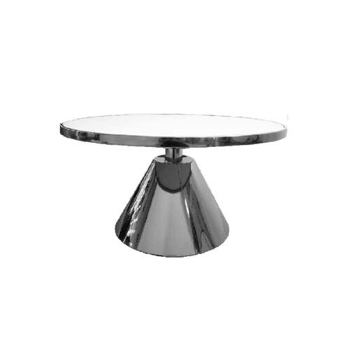 Glam Black 90cm Coffee Table - White Marble