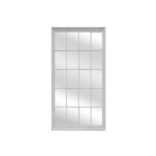 Window Style Mirror - White Rectangle 100cm x 200cm