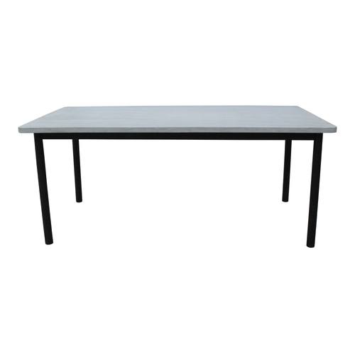 180cm 6 Seater Outdoor Dining Table Glass Concrete Top