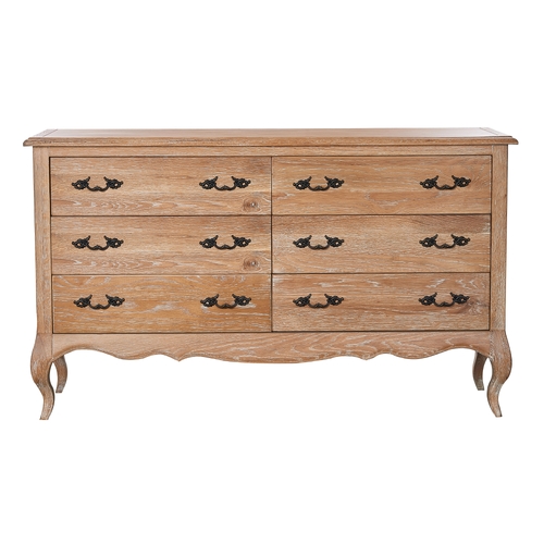 Dresser 6 Chest of Drawers Storage Cabinet Oak