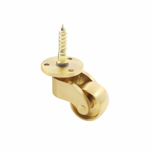 25mm Castor Brass Caster Wheel Swivel Vintage Chairs Cabinet Bed Furniture Wheels Brass 