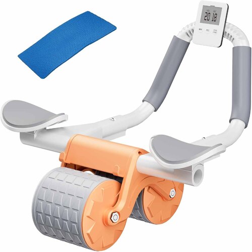 Elbow Support Automatic Rebound Abdominal Wheel Plank Machine Ab Roller Abs Workout Belly Orange