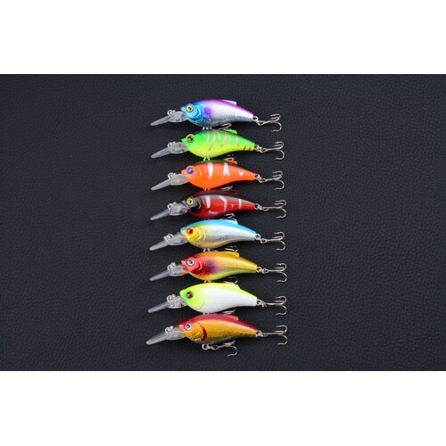 8x 7.5cm Popper Crank Bait Fishing Lure Lures Surface Tackle Saltwater