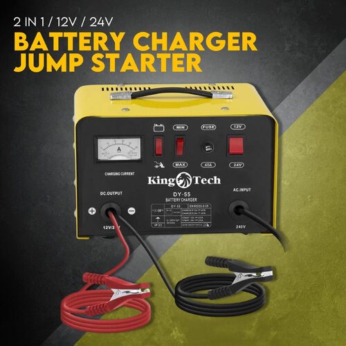 Kingtech 2in1 Battery Charger Jump Starter New Dual Heavy Duty Car Charger 40Amp