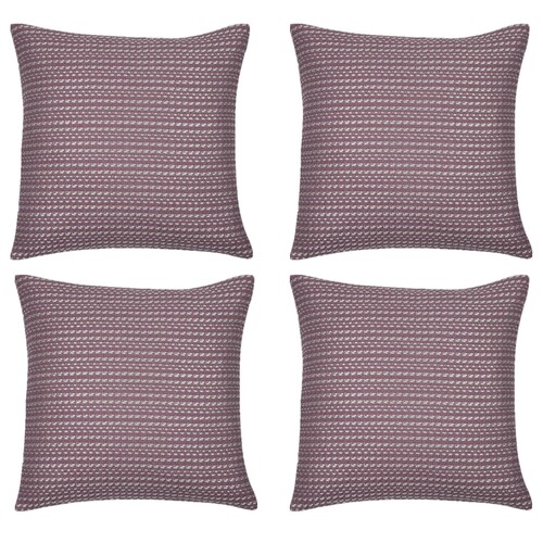 Pack of 4 Fern Rose Soft Pink & White Cushion Covers Made In Europe