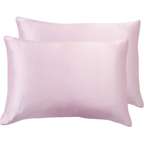 Gioia Casa Luxury Pillowcase 2 Pack - 100% Pure Mulberry Silk on Both Sides - Pink