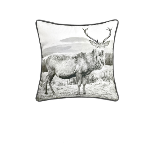 Bianca Alpine Stag Taupe Jacquard Oblong Filled Cushion