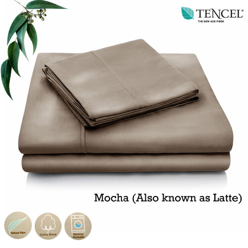 Accessorize Tencel Cotton Blend Sheet Set Cream (Also Known as Stone) Single