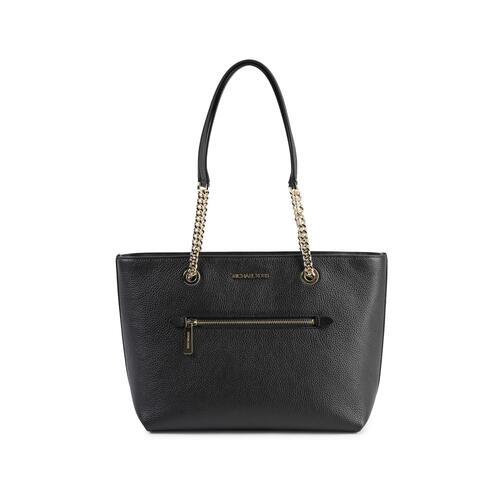 Leather Chain Tote Bag - One Size