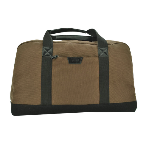 FIB Byron Cotton Canvas Overnight Bag Travel Luggage Duffle Duffel - Brown