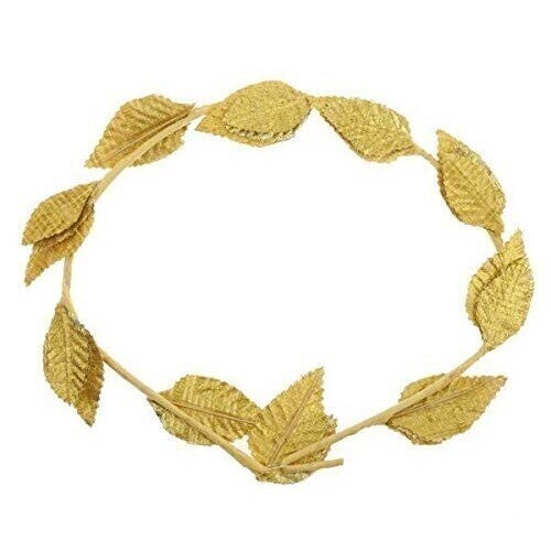 GOLD LEAF WREATH Greek Headband Crown Leaves Band Roman Costume Dress Party