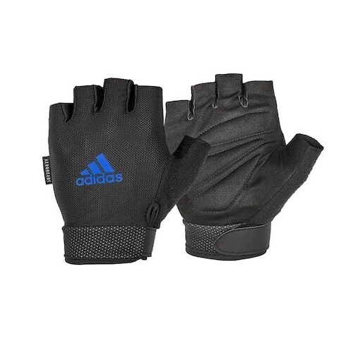 Adidas Adjustable Essential Gloves Weight Lifting Gym Workout Training - Small