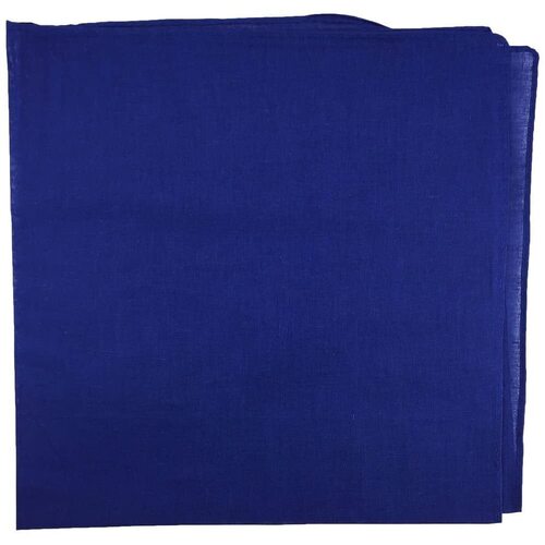 BANDANA Paisley 100% COTTON Head Wrap Durag Bandanna Summer Biker Scarf Mask - Blue (Plain)