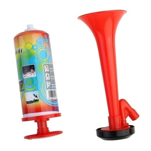 Air Horn Party Prop Hand Held Loud Pump Action Plastic Novelty Reusable Klaxon