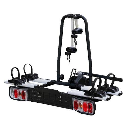 Bicycle E Bike Car Rack - Tow Ball - 2 Bike - With Lights