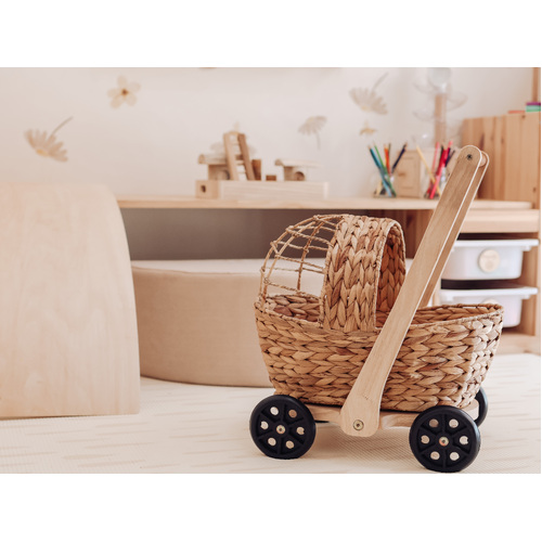 Water Hyacinth Doll Pram walker and play set