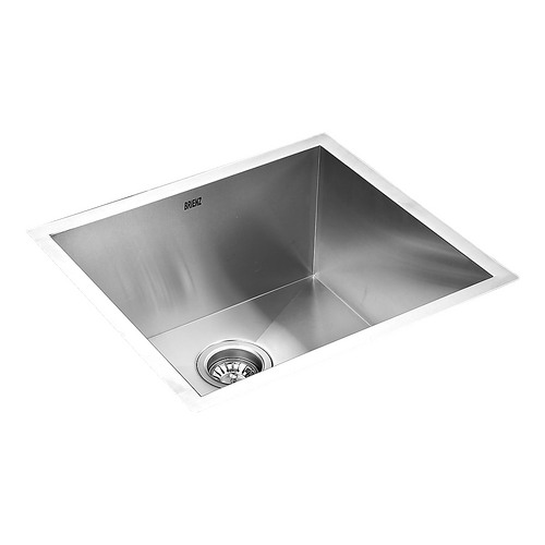 510x450mm Handmade Stainless Steel Undermount / Topmount Kitchen Laundry Sink with Waste