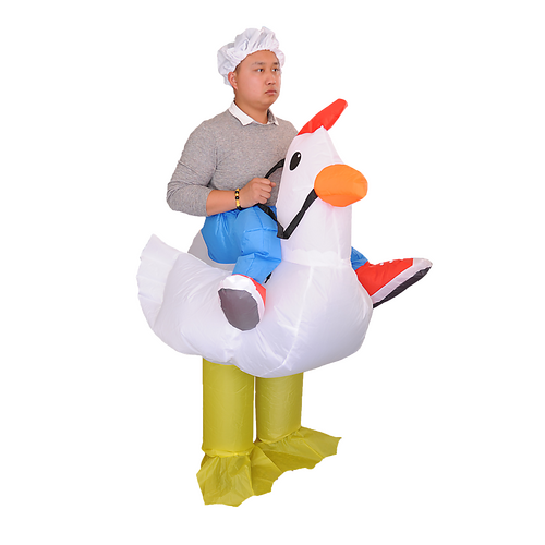 CHICKEN Fancy Dress Inflatable Suit - Fan Operated Costume