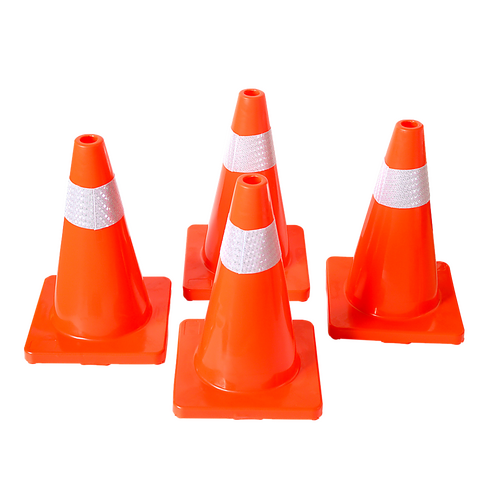 4pcs 45cm Road Traffic Cones Reflective Overlap Parking Emergency Safety Cone