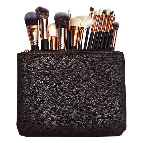 Soft 15Pcs Pro Face Powder Makeup Brushes Set Eyeshader Blending Highlight Tools