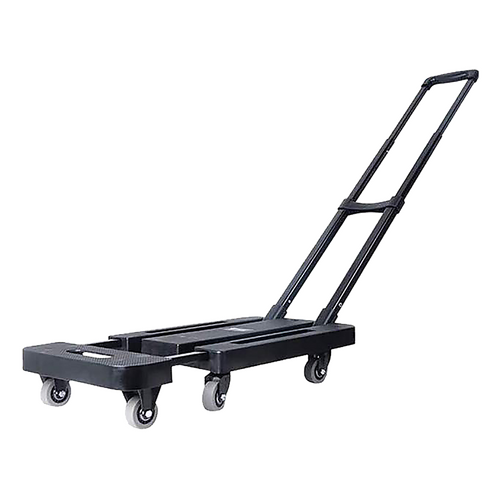 Foldable Hand Flatbed Trolley Cart 6 x 360 Degree Rotating Wheels with Maximum Load 200Kg