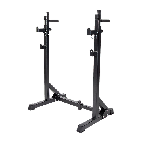 Commercial Squat Rack Adjustable Pair Fitness Exercise Weight Lifting Gym Barbell Stand