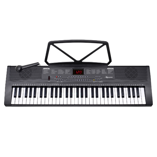 61-Key Electronic Piano Keyboard 75cm - Black