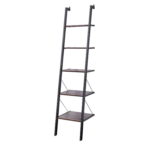 Amelia 5-Tier Ladder Shelf - Walnut